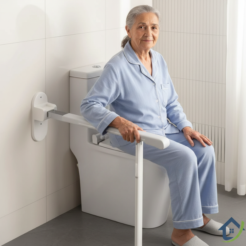 Corrimão Dobrável para Vaso Sanitário